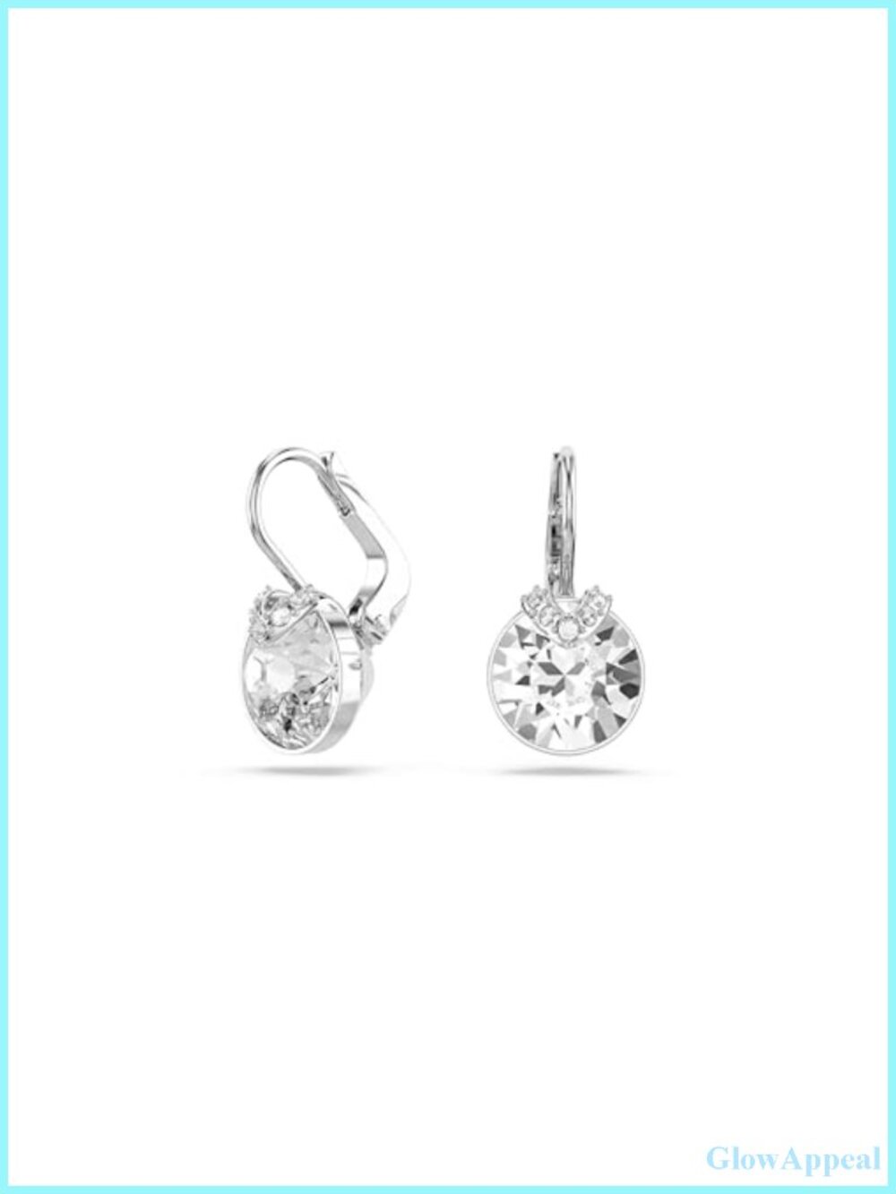 Swarovski Bella Drop Pierced Earrings Crystal Rhodium Plated Lever Back